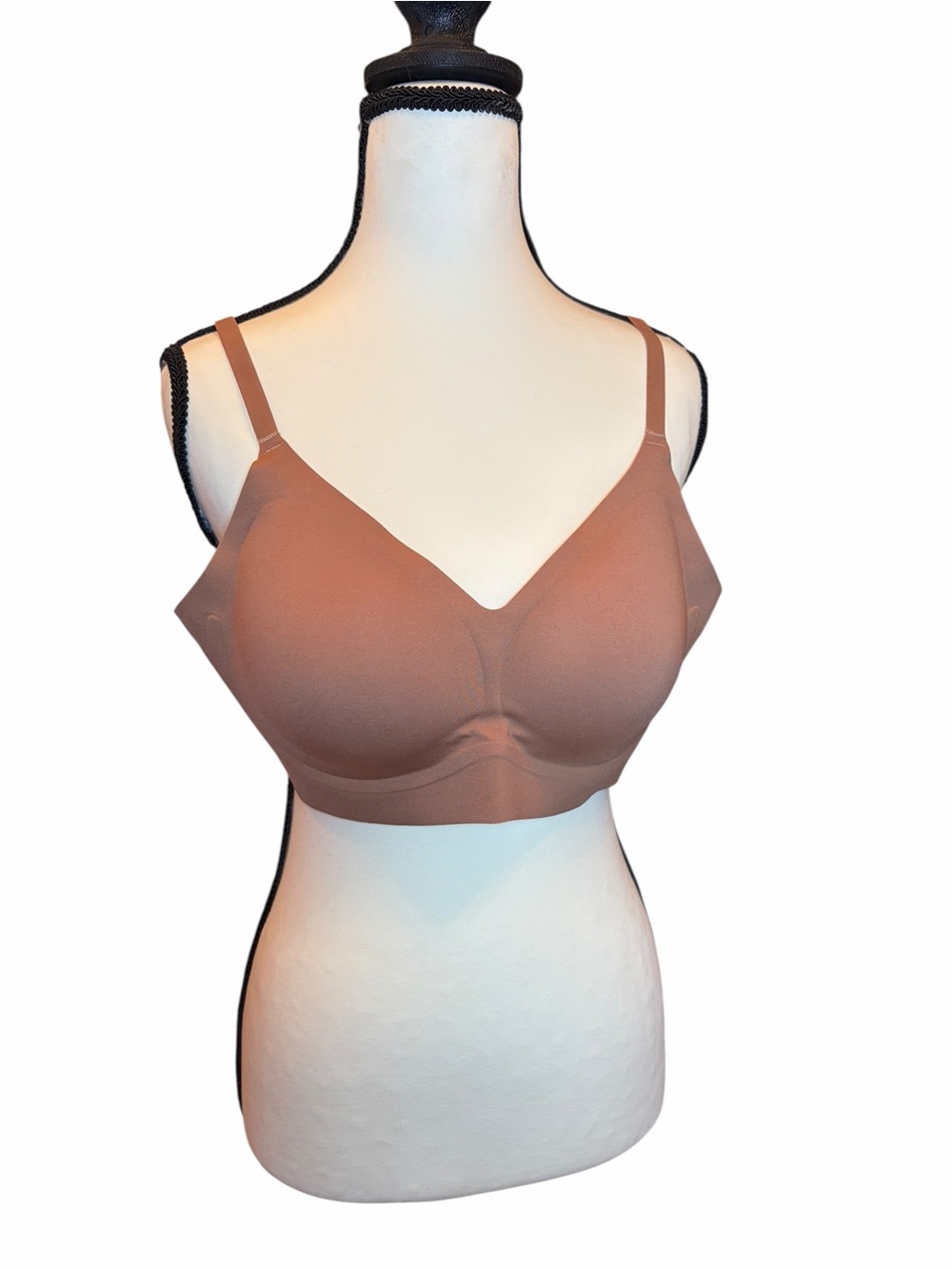 Seamless Molded-Cup Bra in Dusty Rose